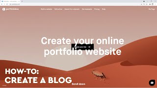 19 Introduction Create a Blog with Portfoliobox [upl. by Eannej416]