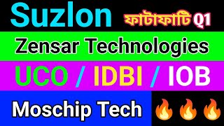 Suzlon 🛑 Zensar 🛑 UCO 🛑 IDBI 🛑 IOB 🛑 Moschip 🛑 Share Market  Dhar Trading Tips [upl. by Ellon829]