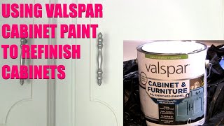 Painting Kitchen Cabinets Using Valspar Cabinet Paint [upl. by Monro641]