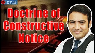 Doctrine of Constructive Notice By Advocate Sanyog Vyas [upl. by Erv584]