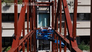 WirbauenMedizin Neue Brücke verbindet Forschungszentrum mit Hauptgebäude [upl. by Anitra910]