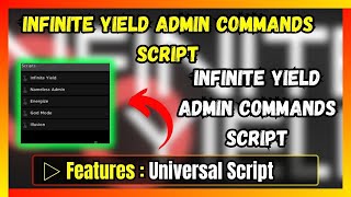 Infinite Yield Admin Commands Script  Free Download and Copy [upl. by Akeihsat]