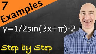 Graphing Sine and Cosine Functions with Transformations Multiple Examples [upl. by Dihahs883]