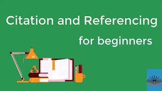 Citation and Referencing for beginners [upl. by Metcalf806]