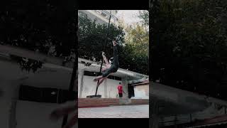 aerial aerialist pole poledance beginners polesport training music dance video [upl. by Hawley]