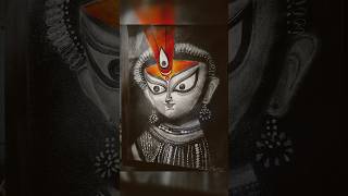 Applying fixative to durga maas Sketch durga durgapuja sketch drawing [upl. by Aremat]