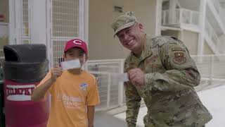 WrightPatterson AFB Airmen recognized at Cincinnati Reds Military Appreciation Night [upl. by Alley]