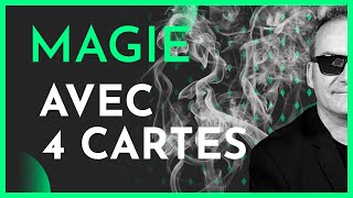 Tour de magie avec 4 cartes 👉 du Magicien Harapan Ong 👉 Livre de magie Principia 🚩 Magic Card Tricks [upl. by Yortal]