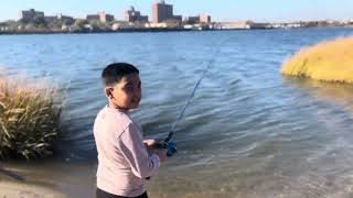 Day out at Ferry Point Park fishing enjoying the last of the warm 2024 weathernyc bronx ny fyp [upl. by Haelem]