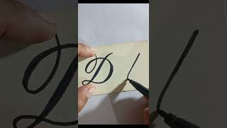 How to draw D writing type capital amp small ansari art learn [upl. by Dorcus890]