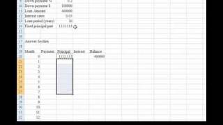 Fixed Principal Mortgage Amortization Schedule [upl. by Olnay]