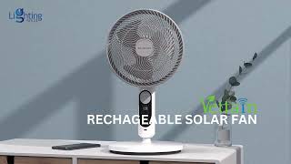 Solar Rechargeable Fan lightingsouq solar solarfan energysaver fan solarpowerlighting qatar [upl. by Ertsevlis50]