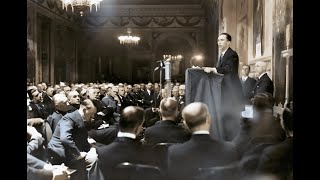 Joseph Goebbels speech at the opening of the Reichssender Saarbrücken April 12 1935 [upl. by Ainala696]