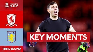 Middlesbrough v Aston Villa  Key Moments  Third Round  Emirates FA Cup 202324 [upl. by Alat795]