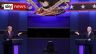 Trump and Biden face off in final US presidential debate  highlights [upl. by Millhon635]