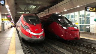 FRECCIAROSSA FRECCIARGENTO E INTERCITY ALLA STAZIONE DI BOLOGNA CENTRALE [upl. by Atiniuq]