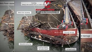 Barge Crash Caused by Sleeping Deckhand Results in 6M in Damages [upl. by Naened]