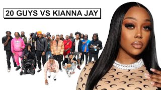 20 GUYS VS 1 YOUTUBER KIANNA JAY [upl. by Erbes826]