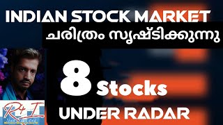 8 stocks in focus അഭ്യന്തര നിക്ഷേപം increasing fiis diis cdsl cams [upl. by Loria]