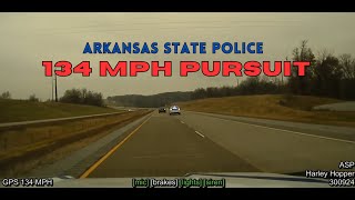 WILD 134 MPH High Speed Pursuit with Toyota Camry  Driver flees to creek 🐟 Arkansas State Police [upl. by Batsheva149]