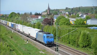 Bahnverkehr auf der Rheintalbahn in Emmendingen mit Spannenden Güter Personenverkehr Teil 6 [upl. by Oskar]