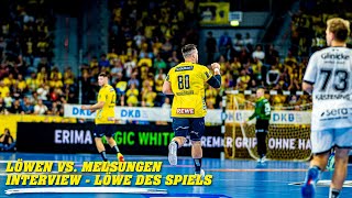 Löwen vs Melsungen  Löwe des Spiels Jannik Kohlbacher [upl. by Pietra]