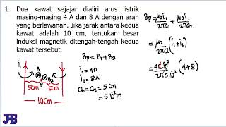 Dua kawat sejajar dialiri arus listrik masingmasing 4 A dan 8 A dengan arah yang berlawanan [upl. by Atis]