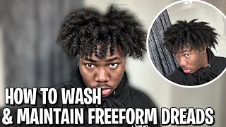 HOW TO WASH amp MAINTAIN FREEFORM DREADS [upl. by Yerdua]