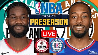 LIVE PORTLAND TRAIL BLAZERS vs LOS ANGELES CLIPPERS  NBA PRESEASON  PLAY BY PLAY  SCOREBOARD [upl. by Sibyl]