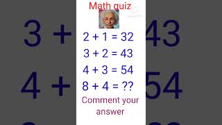 Math quiz  math quizgame quiz mathematics gkquestion [upl. by Aehtna]