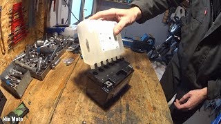 Motorcycle battery EXIDE  UNBOXING  Construction  Completion [upl. by Nauh]