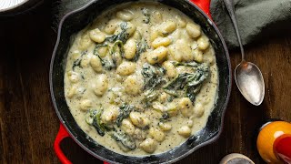 Schnelle Gnocchi mit Gorgonzola amp Spinat [upl. by Aicirtel179]