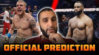 Firas Zahabis Official Prediction On Jake Paul Vs Tyron Woodley [upl. by Leopoldeen]