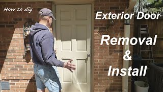 How to Remove amp Install a Prehung Exterior Door [upl. by Elime690]