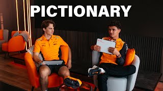 Lando Norris and Oscar Piastri Play Pictionary [upl. by Ahseinad]