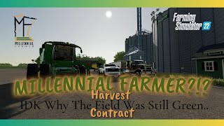 MN Millennial Farmer  Harvest Contract  Farming Simulator 22 [upl. by Maril]