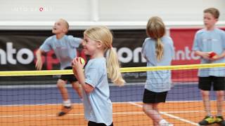 Tennis Coaching for Kids Warming Up [upl. by Nohsav498]