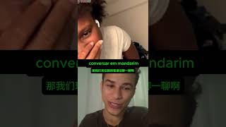 Africana reage a Brasileiro falando Chinês china idiomas humor memes [upl. by Hoeg914]