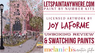 Let’s Paint Anywhere Store Joy Laforme Paint by Number PBN Kit  Unboxing Review amp Swatching  Mel B [upl. by Yggam]