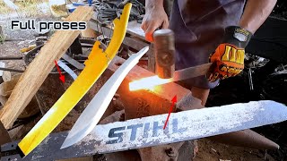 Quick blacksmith skills forge knives and make knife handles amp sheaths [upl. by Izawa]