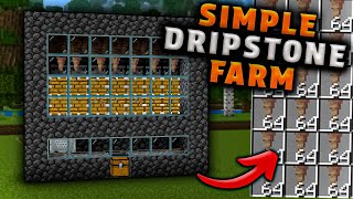 Easy 120 DripStone Farm for Minecraft Bedrock Automatic [upl. by Marba]