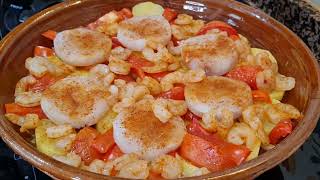 Merluza con Gambas al Horno [upl. by Fassold]