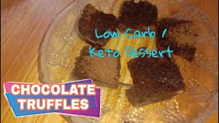 CHOCOLATE TRUFFLES LOW CARB DESSERT KETO DESSERT [upl. by Elletnuahc466]