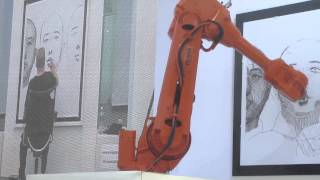 ABB Robotics  Robotic Artist at Long Distance Art event [upl. by Vergos]