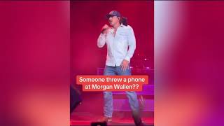 morgan wallen fun throw a phone at him on stage [upl. by Legna192]