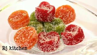 জুজুবেস ক্যান্ডি  jujubes candy Jujubes recipe  homemade gummy candies recipe  gum drops [upl. by Yelyah16]