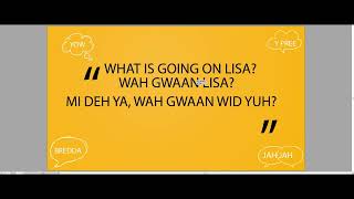 Jamaican Patois to English Wah Gwaan  Patois Play [upl. by Zannini]