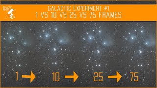 Astrophotography 1 vs 10 vs 25 vs 75 stacked frames  How much better does it get [upl. by Crespo]