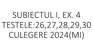 Exerciții de sinteză pentru bacS I ex 4 2627282930clasa 10 [upl. by Aisyram]