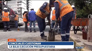 Baja ejecución presupuestaria en entidades municipales de Quito [upl. by Parke]